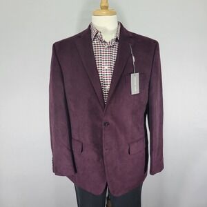 Michael Kors‎ Men's Suede Sport Coat Blazer Two Button KENT Burgundy 42R NEW